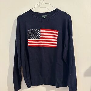 American flag cotton sweater